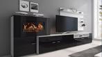 TV meubel met elektrische haard, Ophalen, Nieuw, 200 cm of meer, Modern