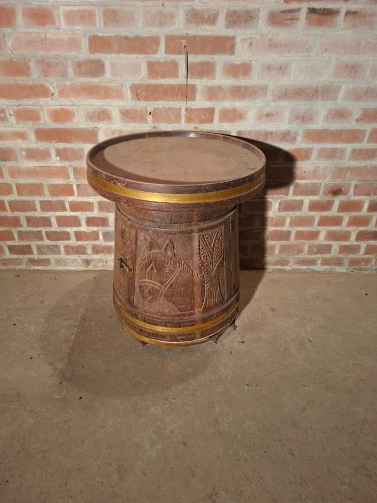 tafel, bijzettafel of salontafel (de vorm van een wijnvat), Ophalen of Verzenden, Zo goed als nieuw