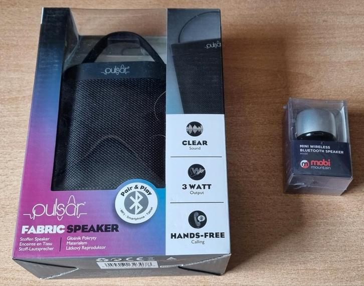 Pulsar Fabric Speaker & Mobi Mountain Mini Bluetooth Speaker, Audio, Tv en Foto, Luidsprekers, Nieuw, Overige typen, Minder dan 60 watt