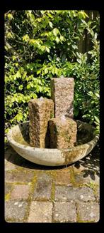 Gratis: Waterornament met 3 granieten borrelstenen, Tuin en Terras, Ophalen of Verzenden, Gebruikt, Waterornament