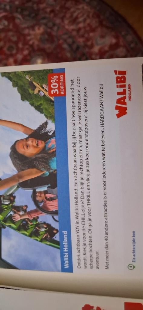 Walibi holland incl verz van bon!!, Eén persoon, Kortingskaart