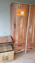 Massief acaciahouten bergkast van 200x60cm, Ophalen, 200 cm of meer, Nieuw, Minder dan 150 cm