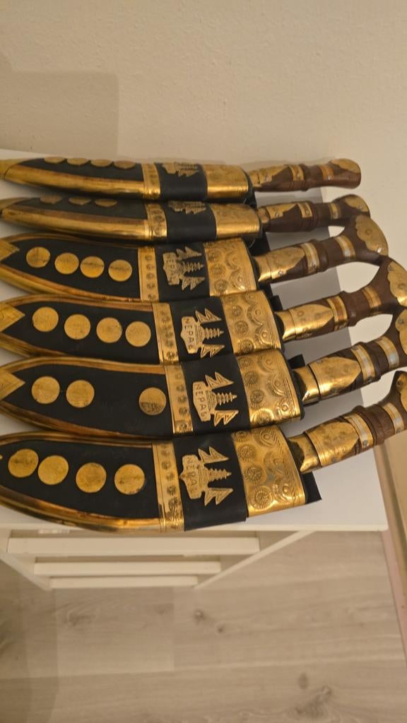 Kukri Nepal    handgemaakte  ambacht  6 stuks, Ophalen, Overige soorten, Nederland, Mes of Dolk