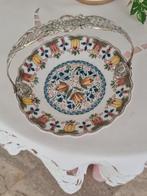 Makkum aardewerkschaaltje met zilveren beugel, Antiek en Kunst, Antiek | Keramiek en Aardewerk, Ophalen of Verzenden