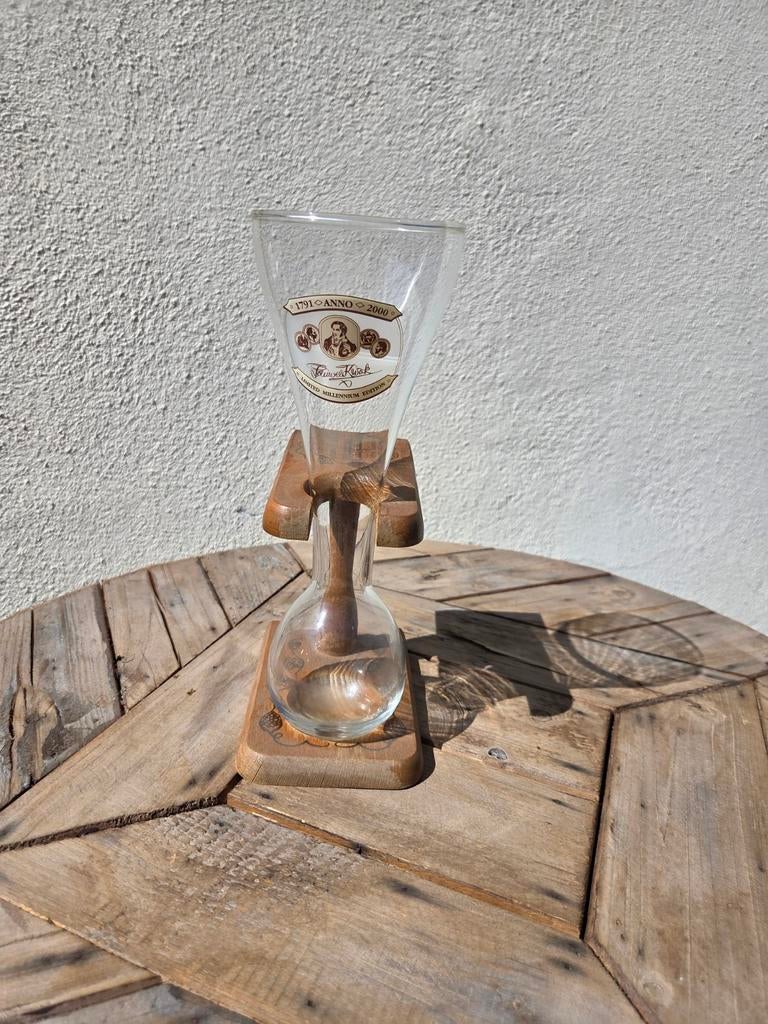 Pauwels Kwak glas met houder, Antiek en Kunst, Ophalen of Verzenden