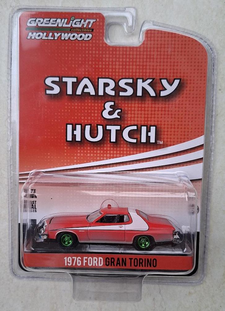 1976 Ford Gran Torino Greenlight 1/64 chase Starsky & Hutch, Hobby en Vrije tijd, Modelauto's | Overige schalen, Nieuw, Auto, Ophalen of Verzenden