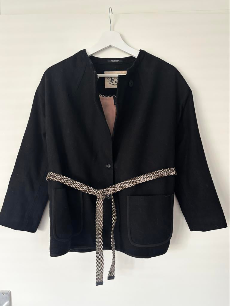 Scotch & Soda jasje met centuur, maat S, Kleding | Dames, Verzenden, Zo goed als nieuw, Maat 36 (S), Zwart