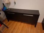 Zwarte TV kast (Bjursta Ikea), Ophalen, Overige materialen, Gebruikt, 100 tot 150 cm