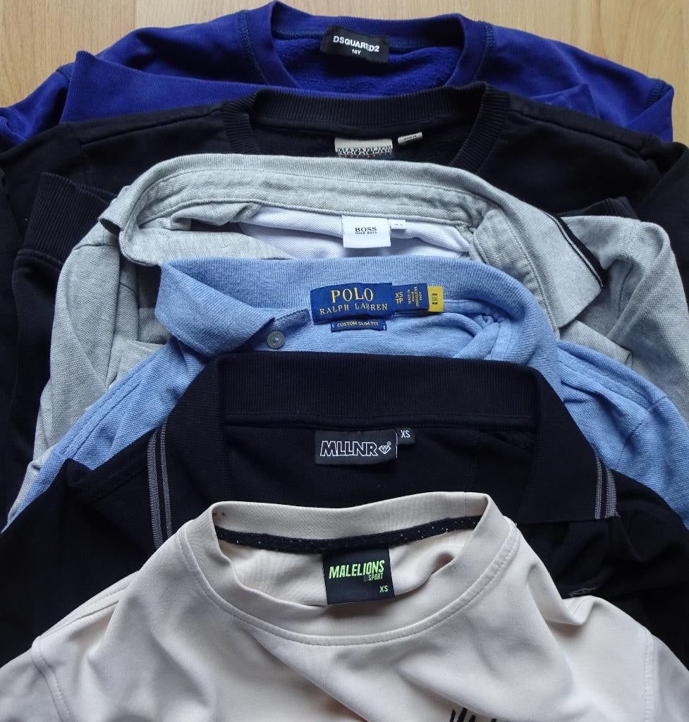 6x Merkkleding sweater polo maat 164 XS boss napapijri mllnr, Gebruikt, Ophalen of Verzenden, Setje, RL NL