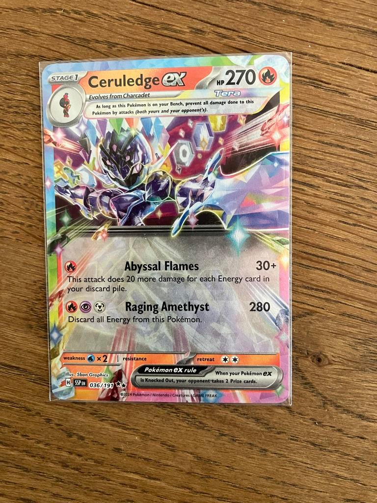 Ceruledge ex Pokémon kaart 036/191, Ophalen of Verzenden, Zo goed als nieuw, Losse kaart, Foil