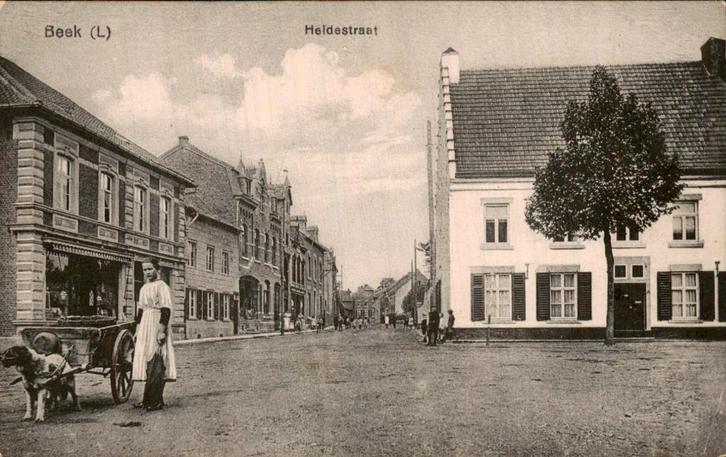 Beek - Heidestraat - Straatbeeld, Verzamelen, Ansichtkaarten | Nederland, Ongelopen, Limburg, Voor 1920, Ophalen of Verzenden