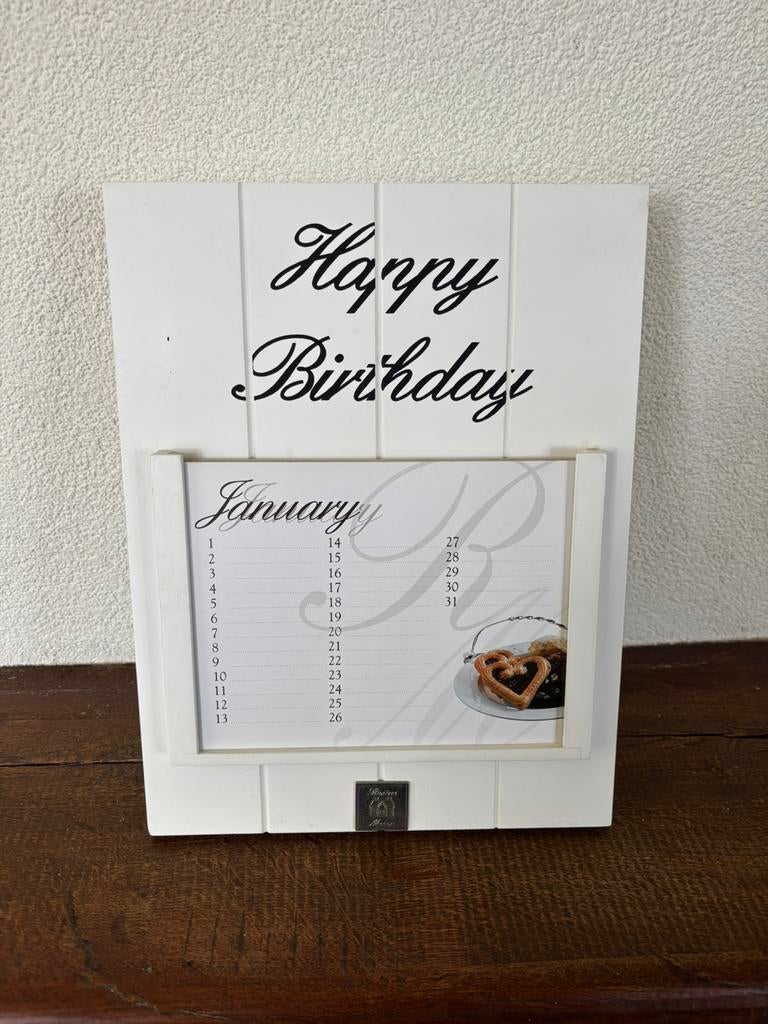 Riviera Maison “ Happy Birthday “ verjaardagskalender, Diversen, Kalenders, Ophalen of Verzenden, Maandkalender, Zo goed als nieuw