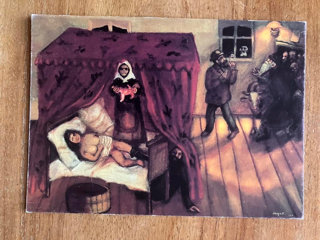 Marc Chagall 'The Birth', Ophalen of Verzenden, 1980 tot heden, Ongelopen, Cultuur en Media