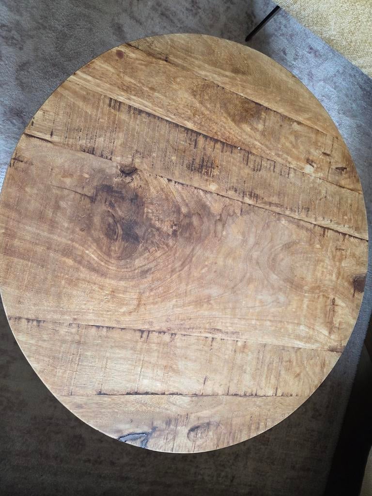 Houten Salontafel, 100 tot 150 cm, Metaal, Minder dan 50 cm, Rechthoekig