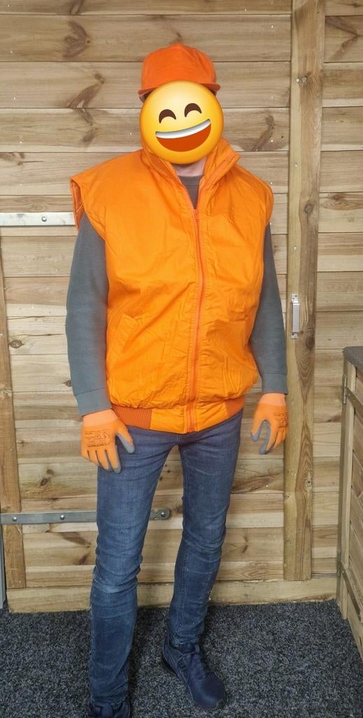 Koningsdag!!! Oranje bodywarmer L/XL met pet, Kleding | Heren, Bodywarmers, Ophalen of Verzenden, Nieuw, Oranje