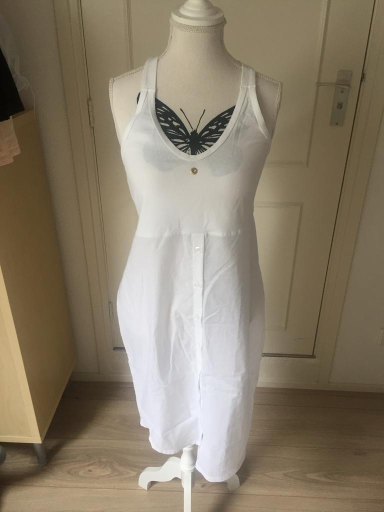 10 days witte jurk wrapper top, maat 1, Wit, Nieuw, Ophalen of Verzenden, Knielengte