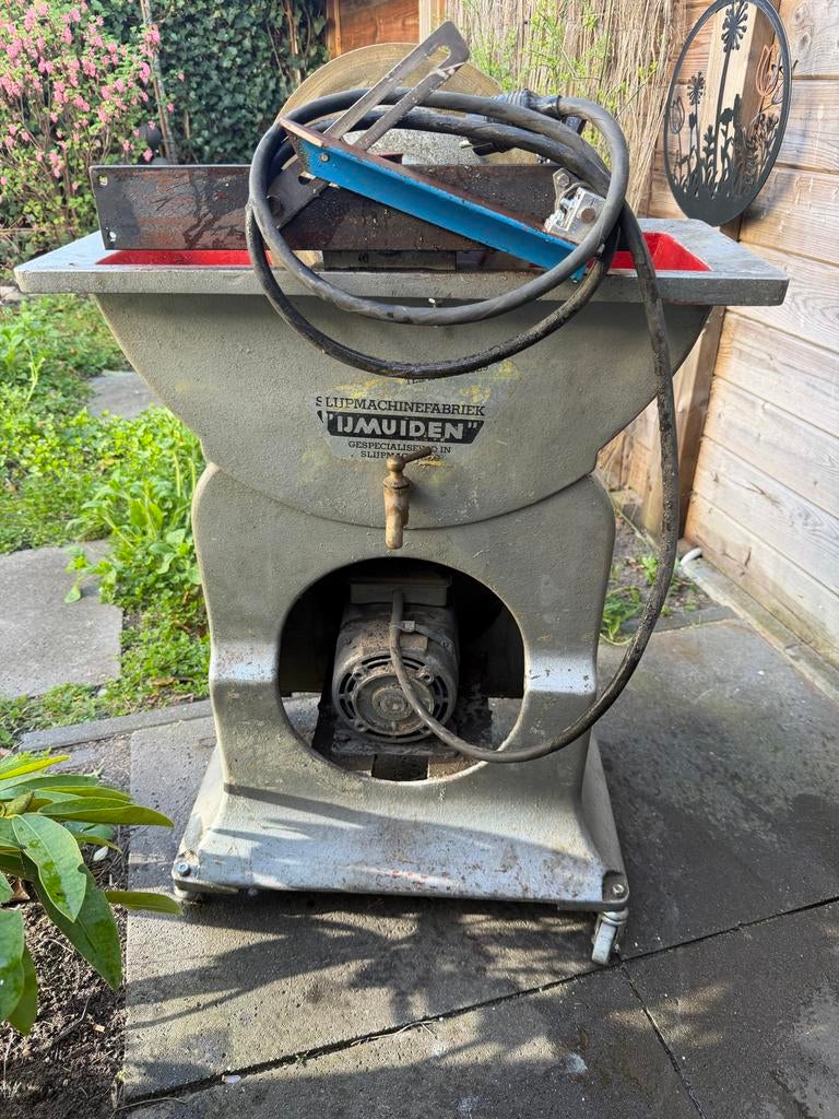 Nat Slijpmachine - slijpmachinefabriek Ijmuiden, Doe-het-zelf en Verbouw, Gereedschap | Slijpmachines, Ophalen, Gebruikt, Werkbankslijpmachine
