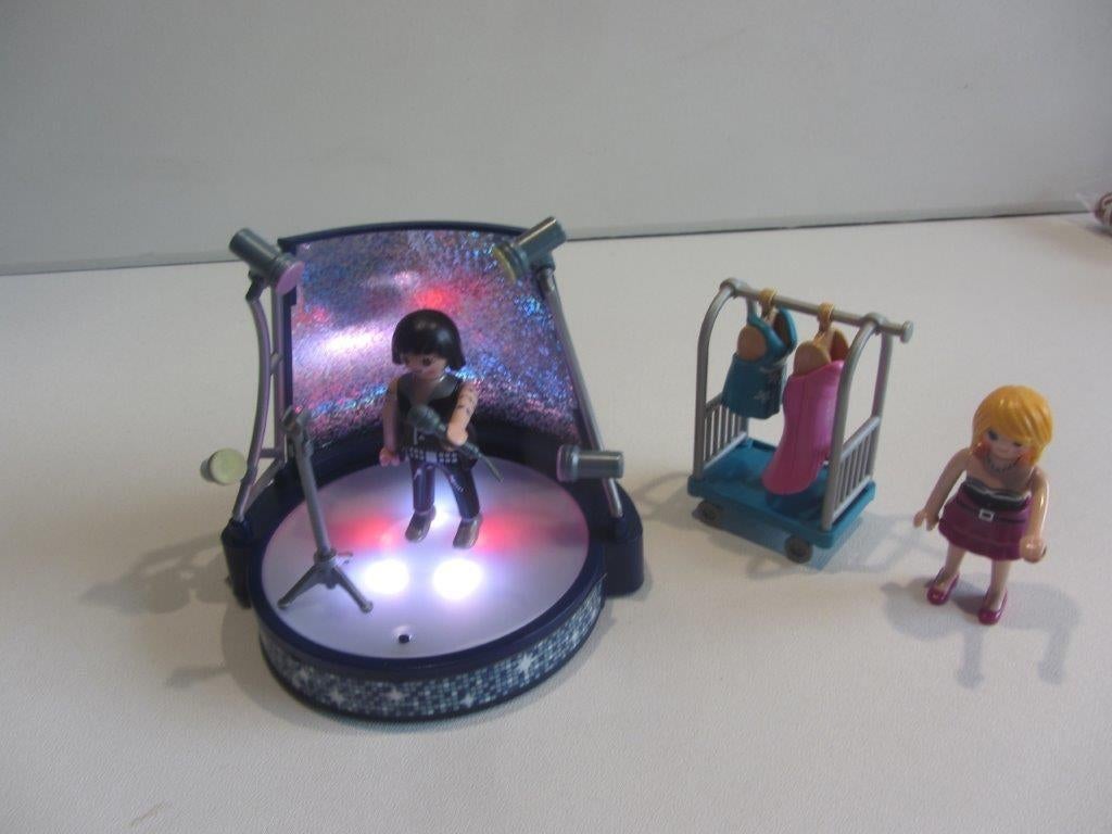 6983 PLAYMOBIL Muziek Pop Podium met artieste met licht, Kinderen en Baby's, Ophalen of Verzenden, Gebruikt, Los playmobil