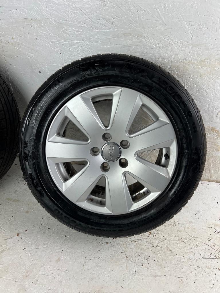 Originele Audi A6 S6 a7 s7 velgen 16" 5x112 winterset 8mm, Niet ingevuld, Gebruikt, 16 inch, Banden en Velgen