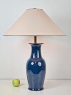 Vintage jar tafellamp keramiek blauw messing france 1980, N, N, Regency vintage eclectic, Overige materialen