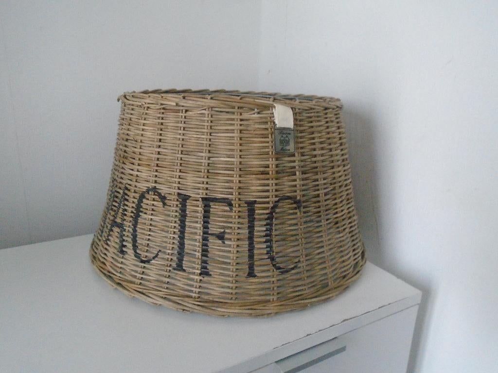 Riviera Maison Rattan Grote Lampenkap Serie Pacific, Rond, Ophalen of Verzenden, Zo goed als nieuw, Riviera Maison
