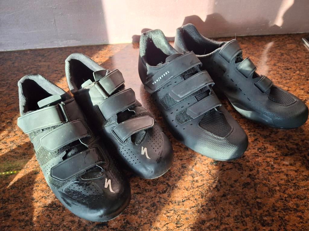 Fietschoenen Specialized en Van Rysel - Maat 41 en 43, Gebruikt, Specialized, Van Rysel, Heren, Schoenen