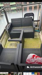 Wicker Loungeset - 2-zitsbank en 2 stoelen en tafel, Ophalen, 4 zitplaatsen, Loungeset, Wicker