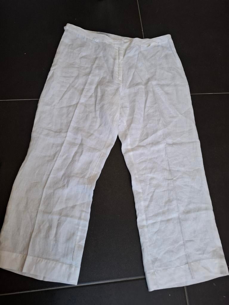 Jessica linnen pantalon maat 44 – wit – luchtig zomer model, Wit, Maat 42/44 (L), Ophalen of Verzenden, Zo goed als nieuw