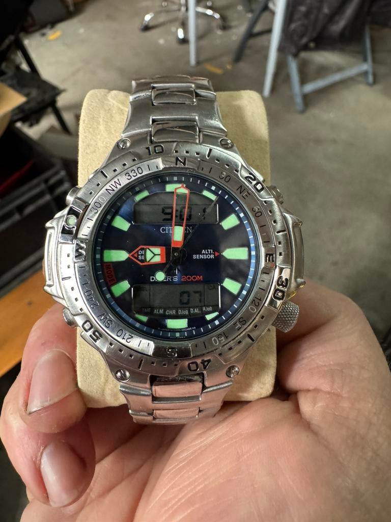 CITIZEN JP3000 AQUAMOUNT, Ophalen, Staal, Citizen, Zo goed als nieuw