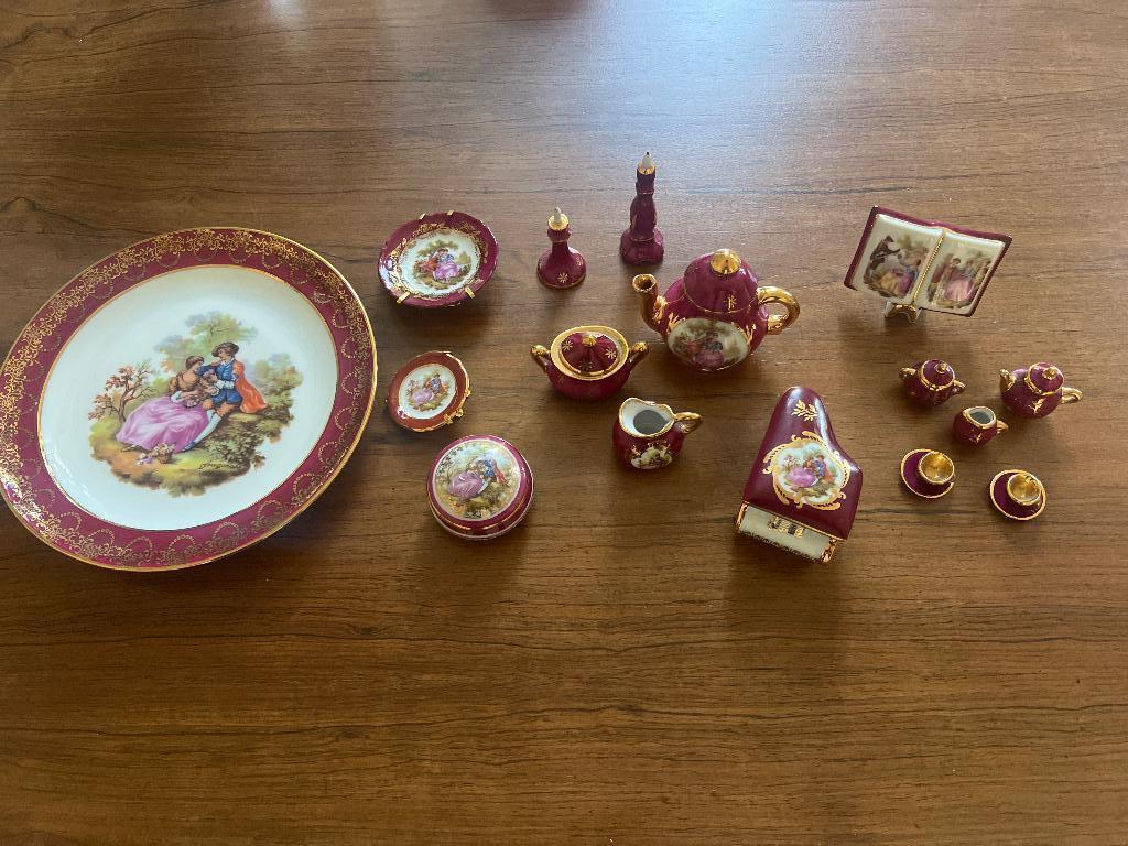 Miniatuur Servies Porcelaine d'Art Limoges France, Antiek en Kunst, Ophalen of Verzenden