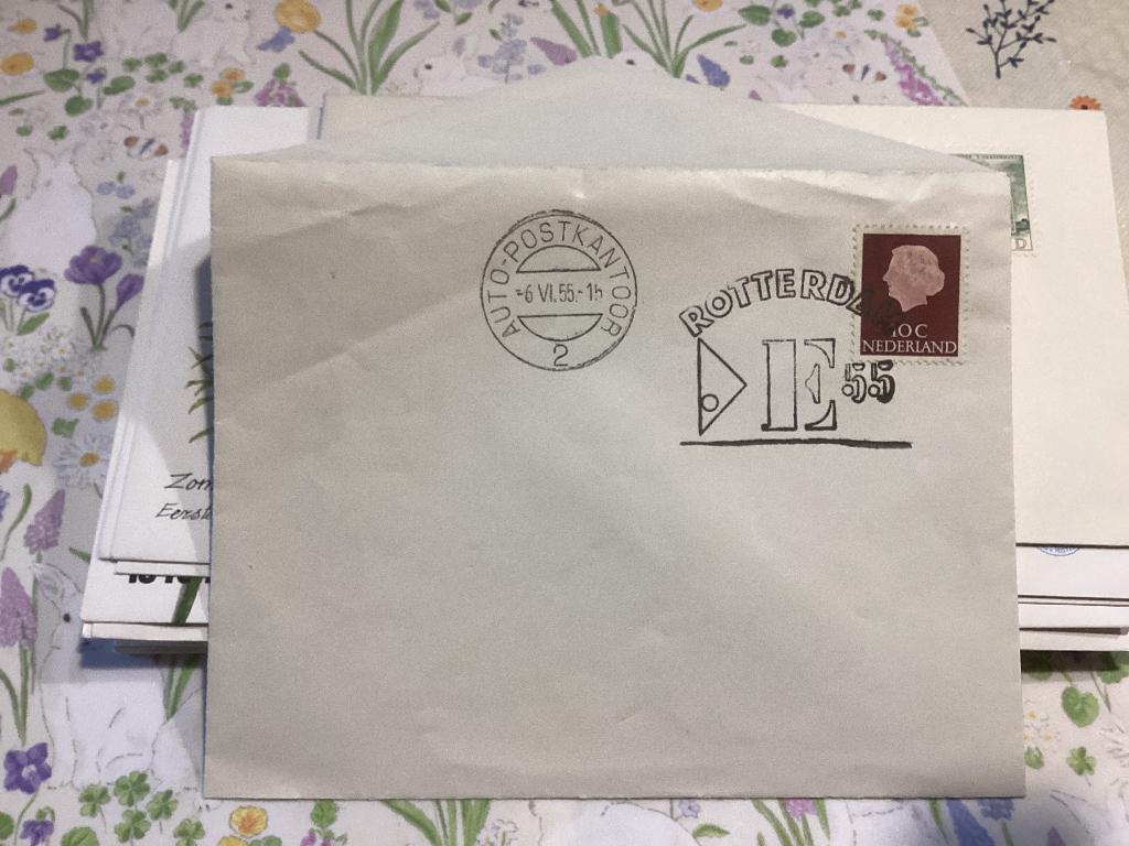 No1015 Auto-postkantoor E55 Rotterdam 6-6-1955 Heb van, Postzegels en Munten, Ophalen, Onbeschreven, Nederland