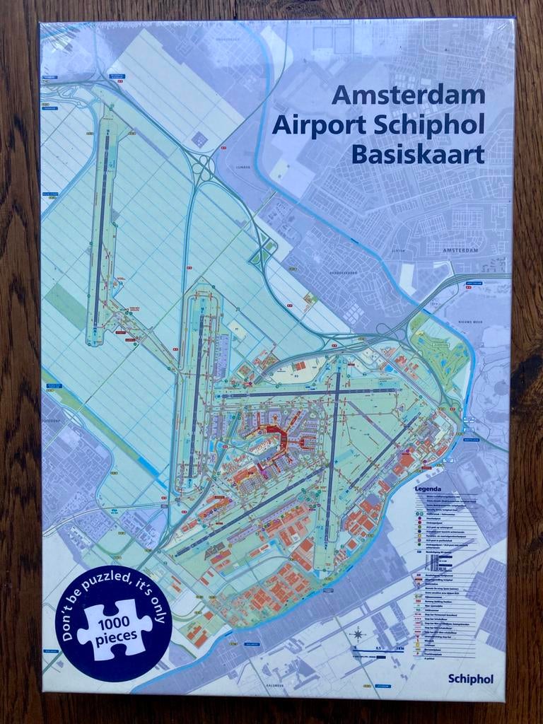 Puzzel Schiphol Basiskaart. NIeuw in folie!, Ophalen of Verzenden, Nieuw, Overige typen