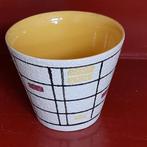 Gedecoreerde bloempot ADCO A. Rechthoeken, Rond, Ophalen of Verzenden, Aardewerk, Minder dan 40 cm