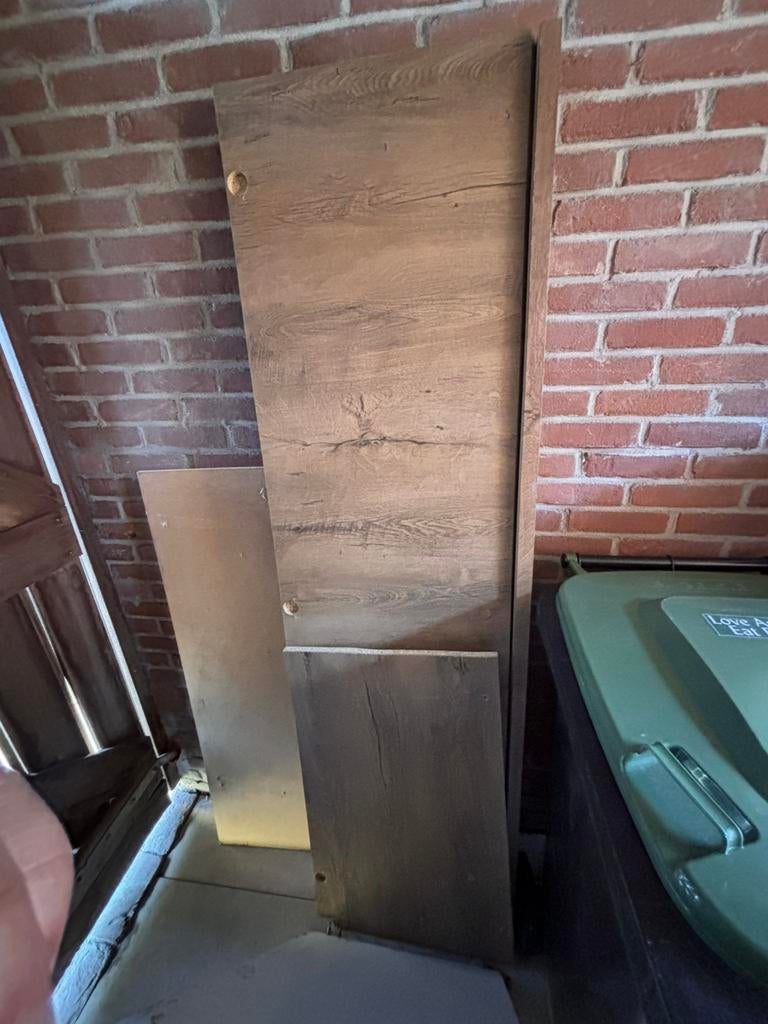 Bruine houten wand panelen kast planken, Ophalen, Gebruikt