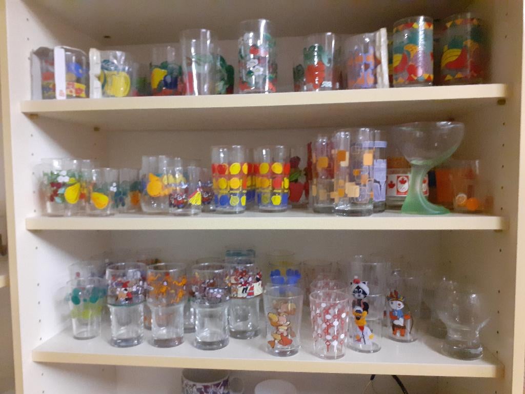 jaren 70 design glas glazen kopjes mokken retro diverse, Verzamelen, Retro, Ophalen of Verzenden, Overige typen