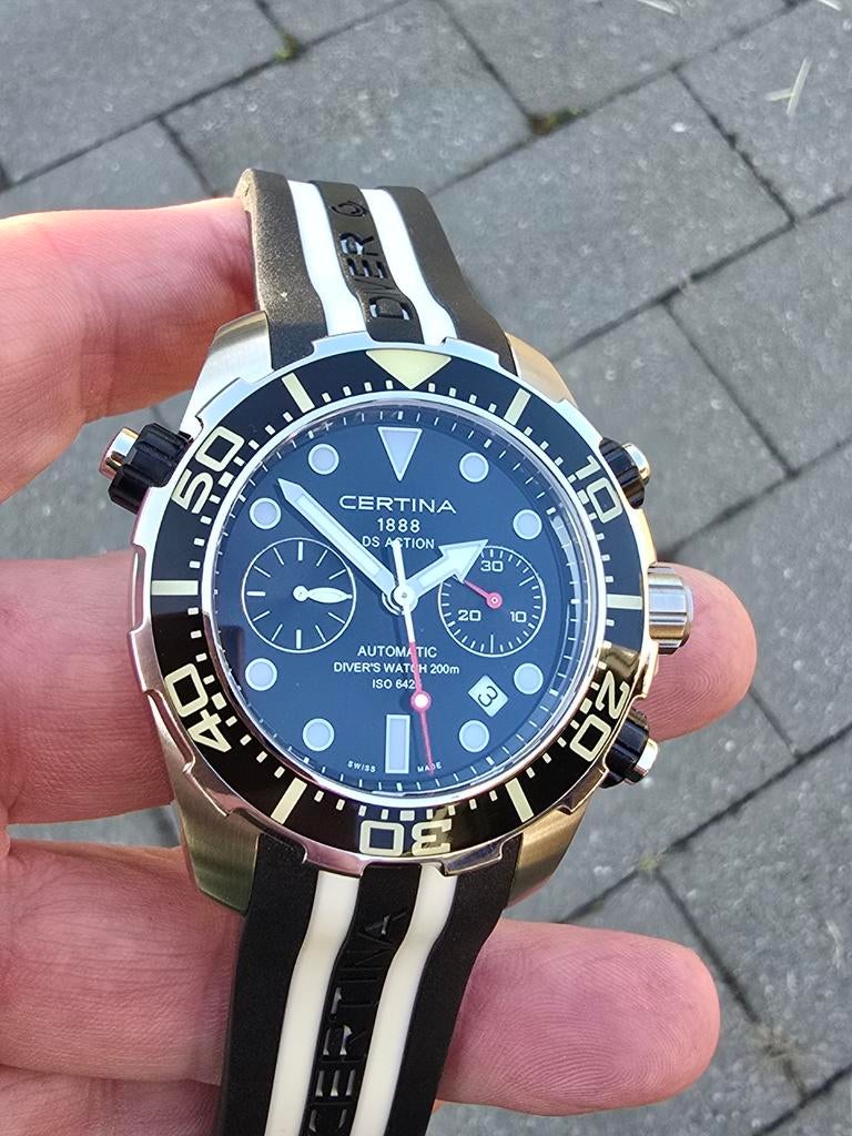 Certina DS Action Diver chronograaf valjoux 7753, Ophalen of Verzenden, Nieuw, Staal, Overige merken