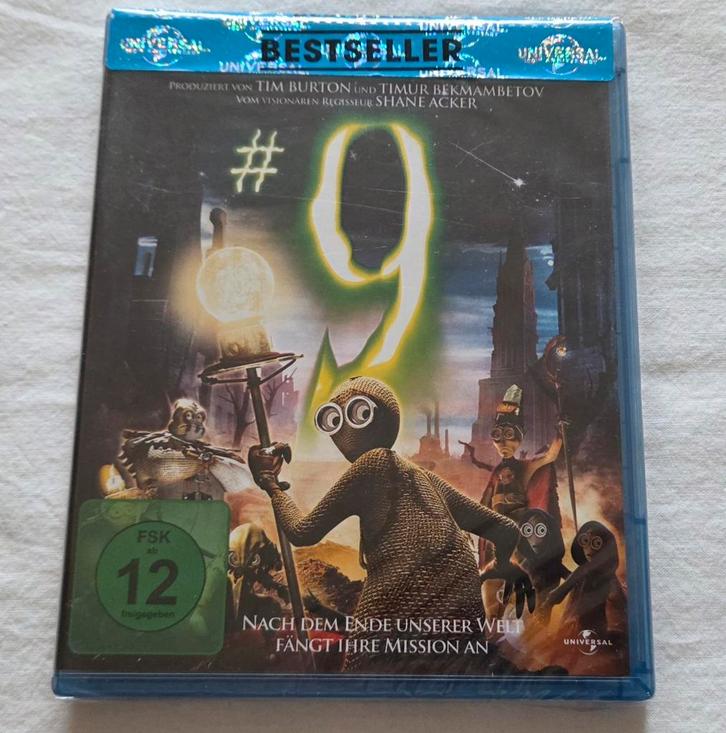 #9 Sealed/Cartoon/Blu-ray/IMPORT/Tim Burton, Cd's en Dvd's, Blu-ray, Nieuw in verpakking, Ophalen of Verzenden