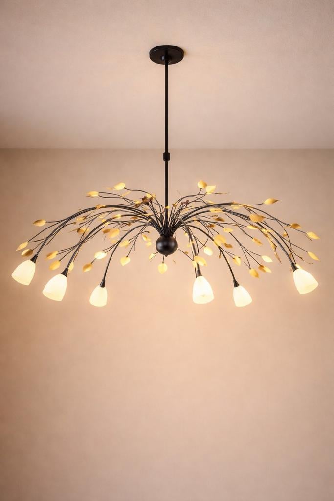 Speelse hanglamp met gouden blaadjes, Ophalen, Minder dan 50 cm