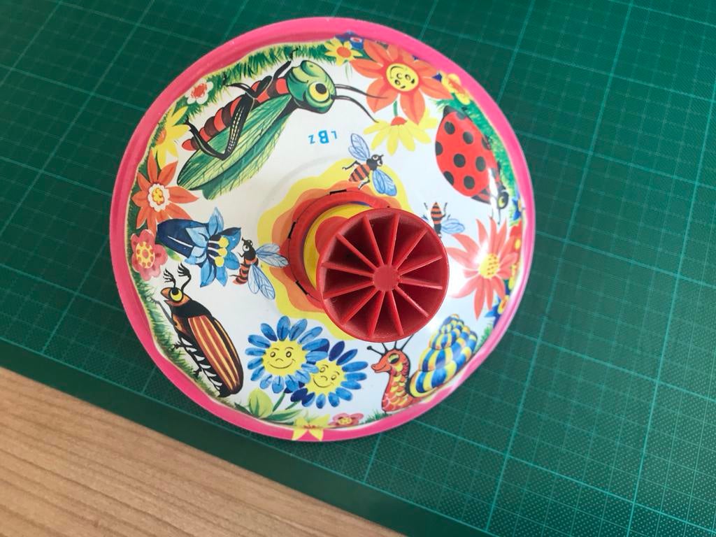 Vintage lbz tol met Insecten en Bloemen. (2), Ophalen of Verzenden, Gebruikt, Jongen of Meisje