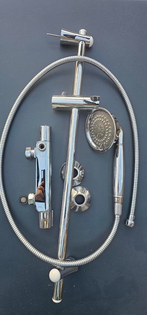 thermostatische douchemengkraan set + wastafelkraan, Ophalen, Zo goed als nieuw, Rvs, Douche