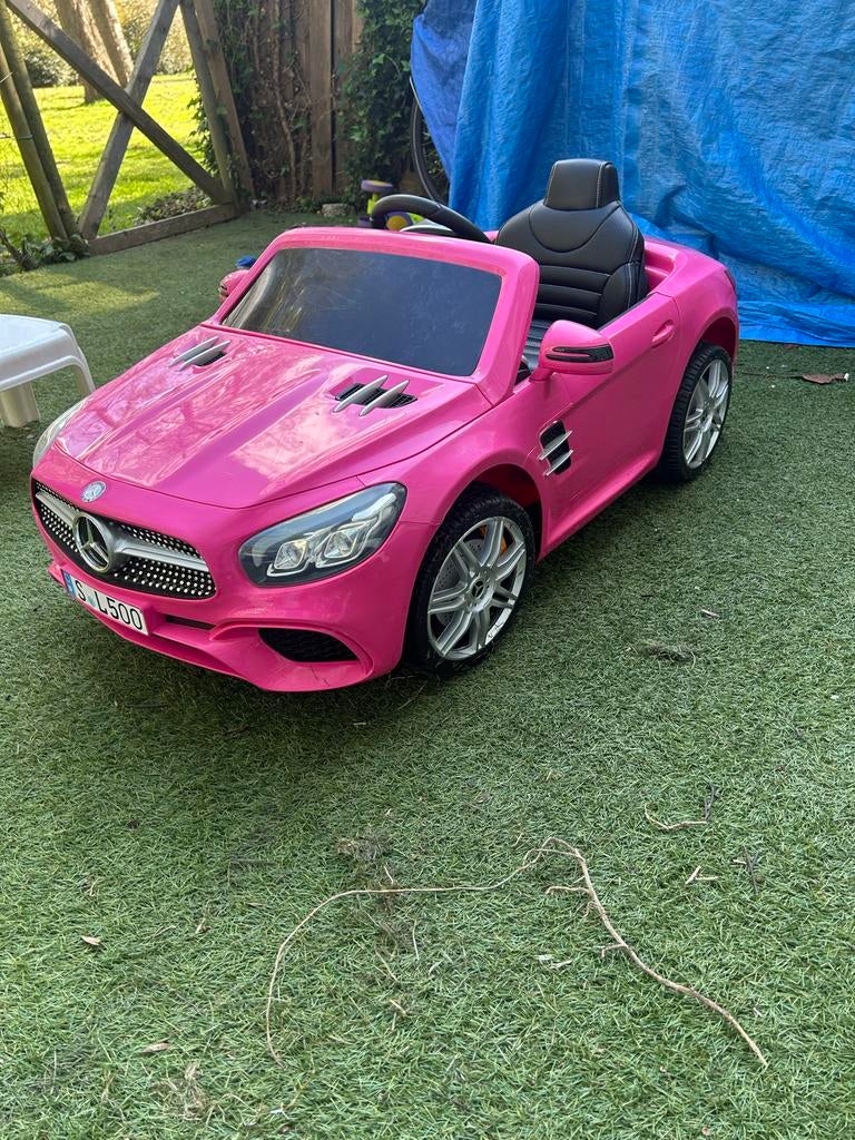 Roze Mercedes AMG Elektrische Kinderauto, Ophalen of Verzenden, Gebruikt