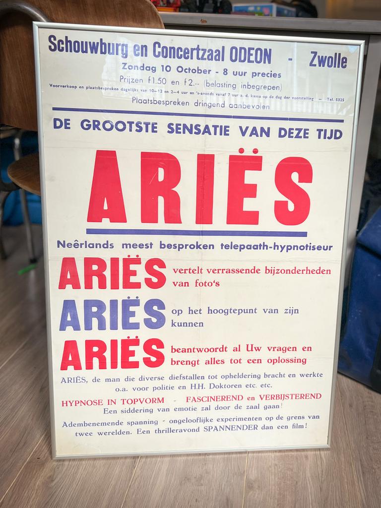 Originele ingelijste print 50s - Helderziende show, Ophalen of Verzenden