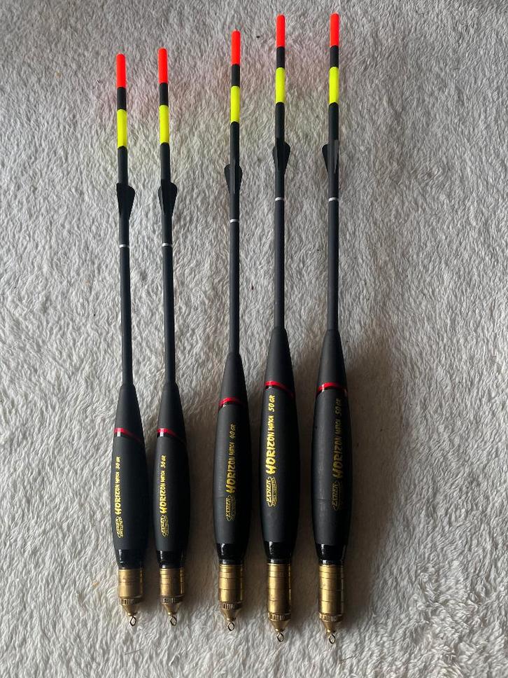 adv 221 / NIEUW set 5 matchdobbers EXNER, Watersport en Boten, Hengelsport | Witvissen, Nieuw, Overige typen, Ophalen of Verzenden