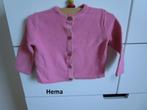 Hema - hardroze vestje maat 68, Ophalen of Verzenden, Zo goed als nieuw, Hema, Truitje of Vestje