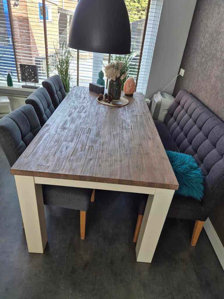 Eettafel Lizzano Prontomeubel 190x95, Gebruikt, Vijf personen of meer, 150 tot 200 cm, Rechthoekig