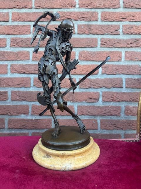 bijzonder bronzen beeld, TÖDLEIN, Memento Mori, Ophalen of Verzenden, Brons