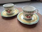 2 kop en schotel Villeroy & Boch Frenche Garden Fleurence, Ophalen, Zo goed als nieuw, Overige stijlen, Kop(pen) en/of Schotel(s)