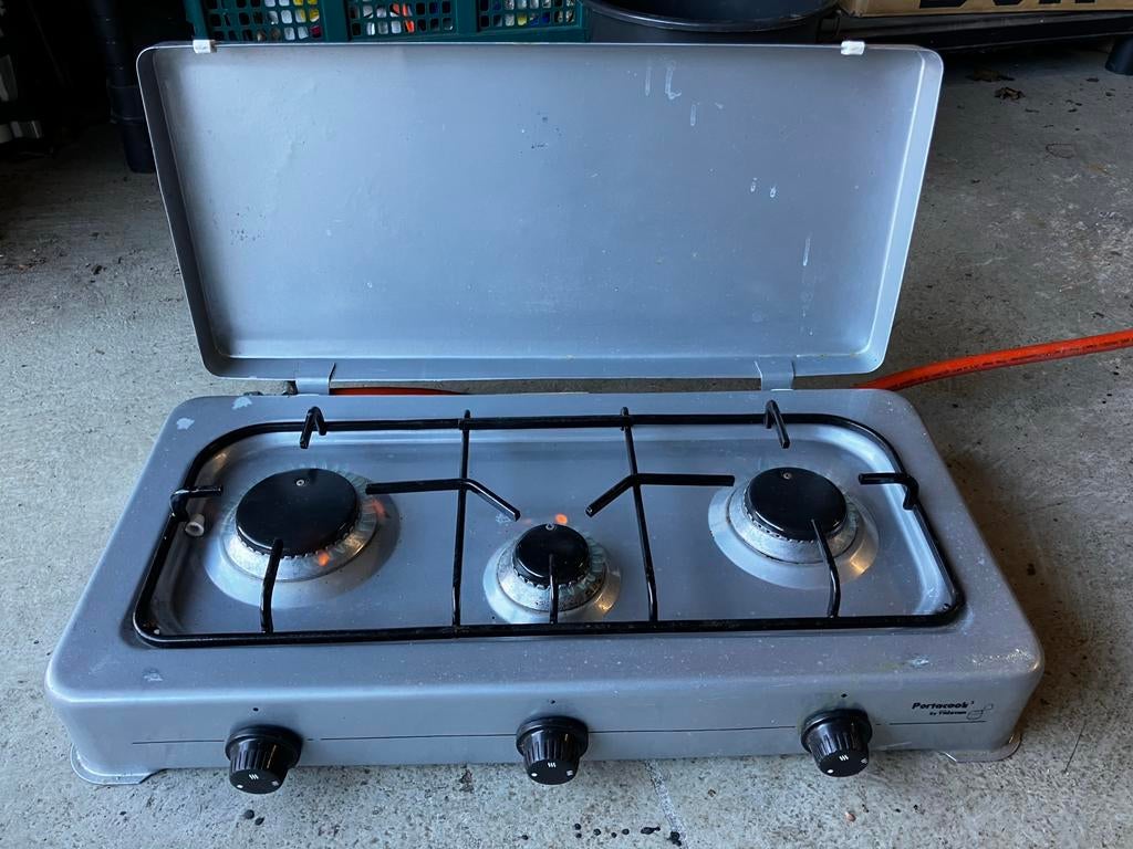 Portacook 3-pits gasfornuis van Tristar, Ophalen of Verzenden, Gebruikt