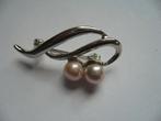 VINTAGE BROCHE MET 2 PARELS, Sieraden, Tassen en Uiterlijk, Antieke sieraden, Verzenden, Overige materialen, Broche