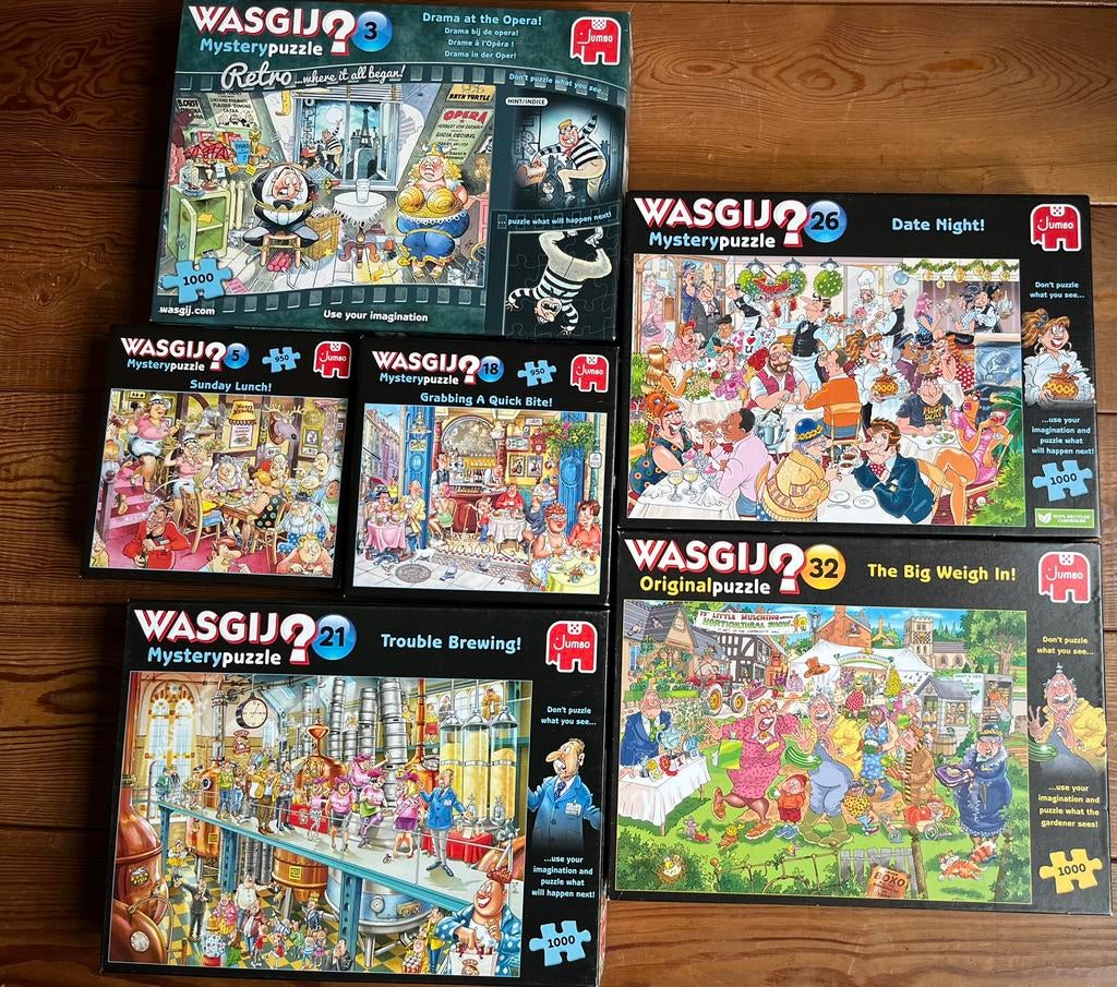 Wasgij puzzels om te ruilen, Hobby en Vrije tijd, Ophalen, 500 t/m 1500 stukjes, Zo goed als nieuw